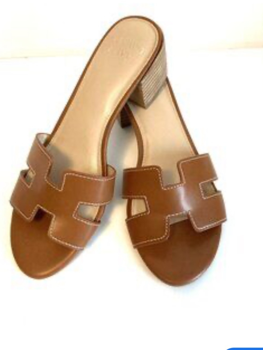 crown & ivy Tan H-Band Block Heel Sandals - Picture 2 of 4